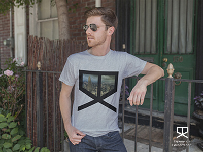 T-shirt mock up for EX guy logo mockup shirt t shirt