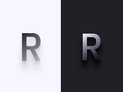 R - Name Logo for Designers dark mode design designers logo minimalism minimalist personal simple