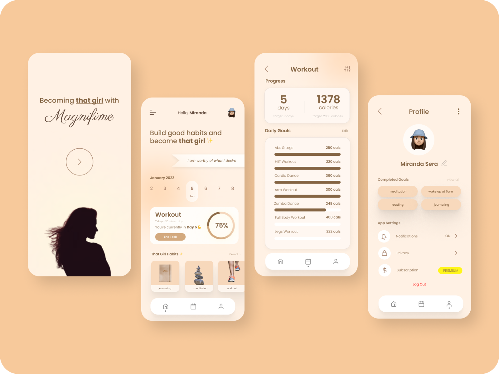 Magnifime - Personal Wellness App by Rosa Tiara Galuh on Dribbble