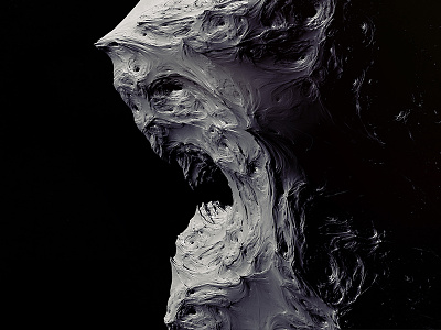 Fractal face after form afterform alien artwork design face faces fractal generated landscape print script