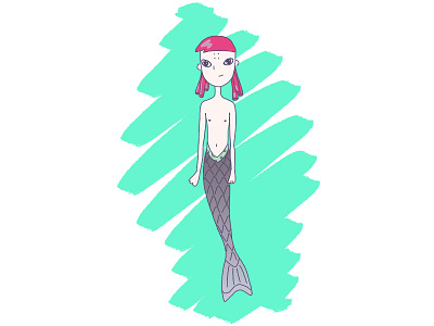 Mermaidboy 2d character character design mermaid