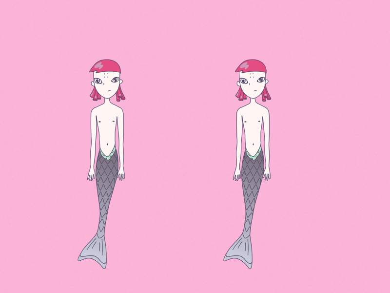 Sirens from Ivory men and Cherry boys 2d animation dance frame by frame frame by frame animation line art mermaids motiongraphics