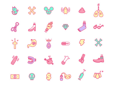 Organs pattern body icons organs pattern