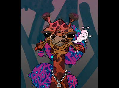 Some giraffe art for my T-shirts’ art design giraffe graphic design illustration print style vector