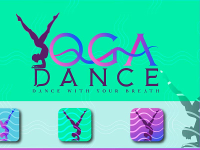 yoga dance branding dance with breath design flat design graphic design illustration logo logo maker minimal design ui