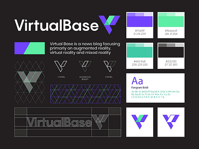 Virtual Base Logo Design augmented reality b base brand branding design identity initial logo mark symbol tech technology v virtual