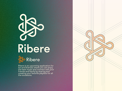 Ribere Logo Design - Music Application / Play Button abstract application art artist brand button concept design digital idea identity lines logo mark music play play button simple sophisticated symbol