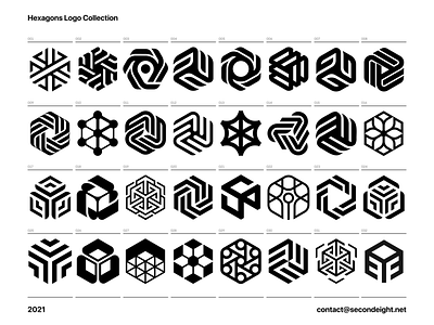 Hexagons Logo Collection by Second Eight on Dribbble