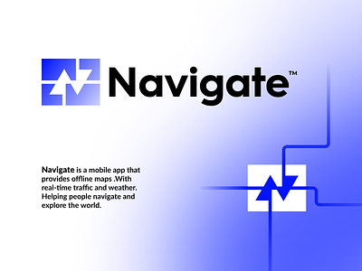 Navigate Logo Design app arrows brand design direction gps guide identity illustration initial letter lines logo map mark n navigation simple symbol ui
