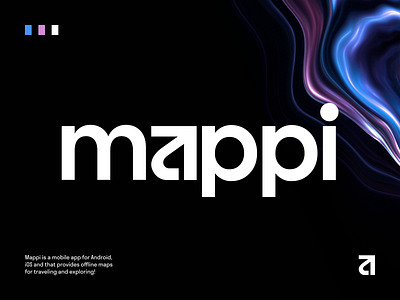 Mappi Logo Design a abstract app arrow brand design icoon identity logo map mark minimal navigation road simple strong symbol