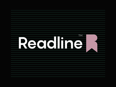Readline Logo Design book bookmark brand branding design identity illustration initial lines logo mark online r reading simple store strong symbol ui