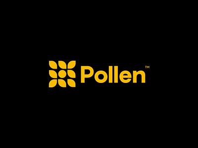 Pollen Logo Design bee best brand branding design flower icon idea identity lines logo mark market minimal nft pollen simple strong symbol web