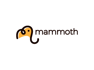 M / little mammoth brand idenity initial lines logo m mammoth mark symbol