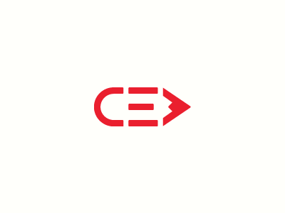 CE initials / Pencil c clever e initials logo pencil simple