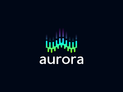Aurora aurora brand identity lines logo mark modern northern lights symbol
