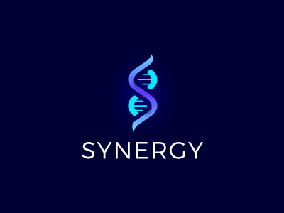 Synergy brand dna elegant energy identity initial logo mark s simple symbol synergy