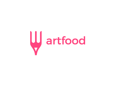 Art Food art brand connection food fork graphic lines logo mark pencil symbol