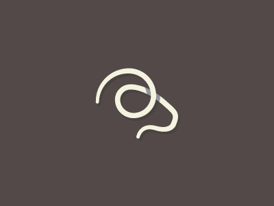 Ram animal brand head icon identity line logo mark ram simple symbol