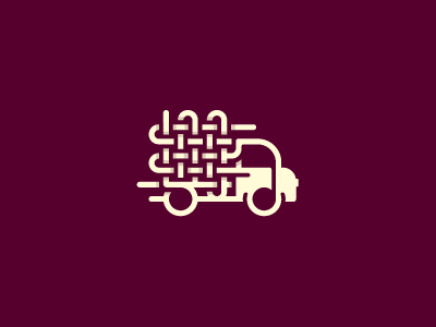 Knit / Truck / Farm brand farm identity knit knitting lines logo symbol truck vehicle