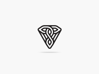 T initial / abstract / abstract diamond identity initial lines logo mark mythology t viking