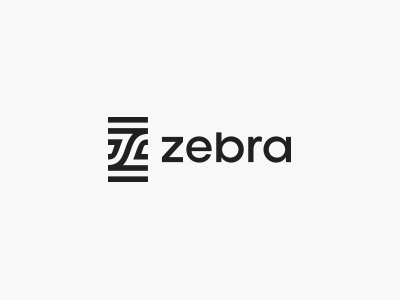 Zebra animal brand identity initial logo mark symbol z zebra