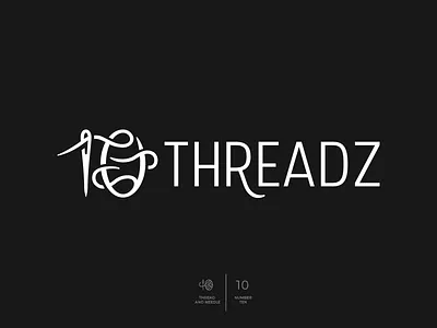 10Threadz 10 abstract elegant identity logo mark needle symbol thread