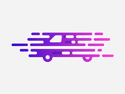 Van v2 abstract car driving fast identity lines logo mark modern van