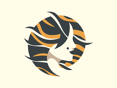 Girl abstract brand girl illustration lines logo mark symbol