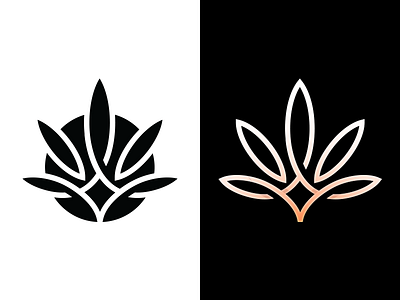 Marijuana abstract brand cannabis design identity leaf lines logo marijuana mark plant symbol