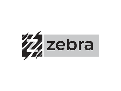 Zebra abstract animal brand identity initial lines logo mark simple symbol zebra