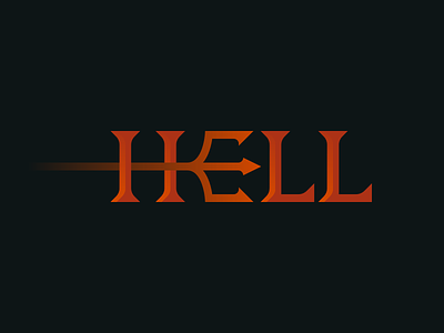Hell brand hell identity lines logo mark simple symbol triadent