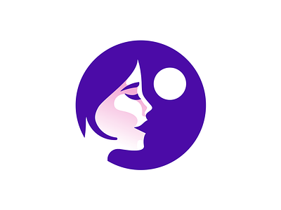 Luna / Girl / Moon brand branding clever design girl identity logo luna mark moon simple symbol vector