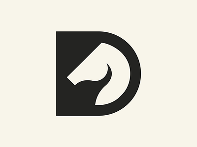 D / Horse animal brand branding clever d horse horse logo identity initial lines logo mark simple symbol