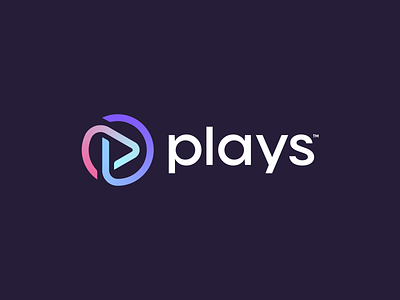 Plays Logo Design abstract brand identity initial letter lines logo mark movie music p play play button radio streaming symbol