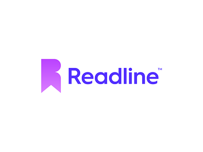 Readline Logo Design bookmark brand character design identity initial lines logo mark read reading reading app simple symbol ui