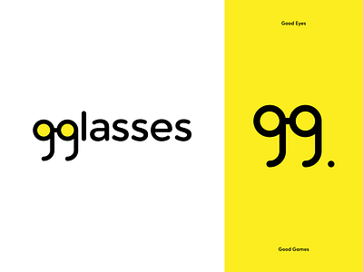 GGlasses Logo Design blue light brand branding clever design games gameshow gg glass glasses identity logo mark simple smart symbol