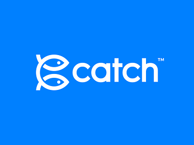 Catch Logo Design brand branding c catch clever design fish fishes identity initial logo mark monogram monogram letter mark smart symbol
