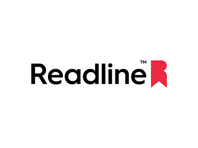 Readline Logo Design & Branding best bookmark brand branding clever design identity initial lines logo mark minimal r read red simple smart symbol tag