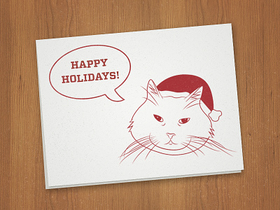 Happy Holidays from #BIGMARM bigmarm card cat christmas designdojo happy holidays holidays merry christmas red santa