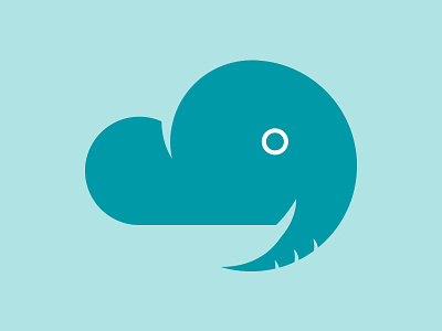 Elephant Cloud branding cloud elephant flat graphic design icon illustration logo vector