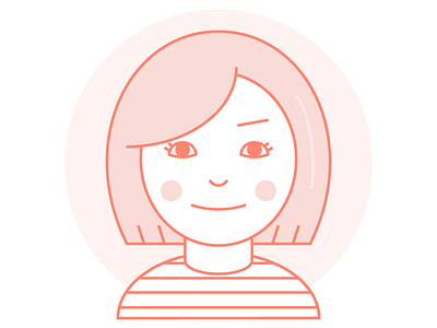 short hair avatar flat girl graphic design icon illustration illustrator vector woman