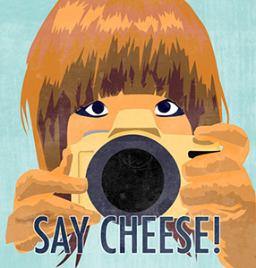 Say Cheese! illustration portrait vector