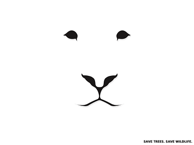 Save trees. Save wildlife. animal creative design poster save trees welfare wwf