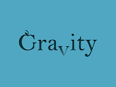 Gravity Typography branding creative gravity logo gravity typography illustrator logo design negativespacelogo typogaphy vector
