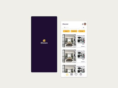 Home Renting Mobile App UI app branding design graphic design homescreen ui house app ui house ui splash screen ui typography ui uiux ux web design