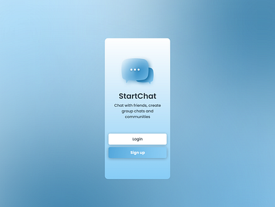 Startchat Onboarding screen branding design graphic design onboarding ui