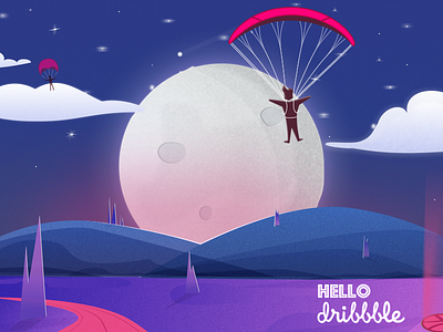 Hello dribbble hello dribble illustration sketch