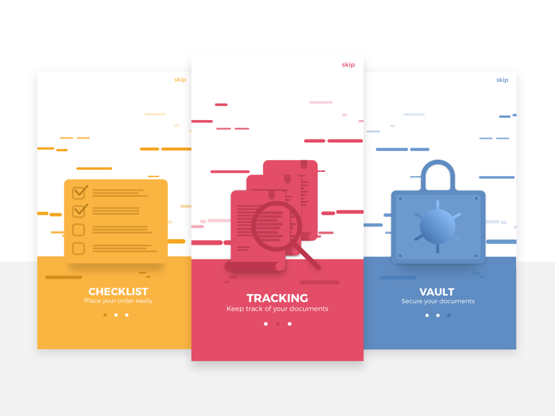 Onboarding Screens document mobile app tracking illustration checklist illustration vault illustration illustrations mobile screens mobile app onboarding
