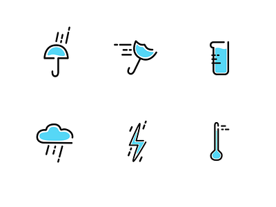 Weather line icons
