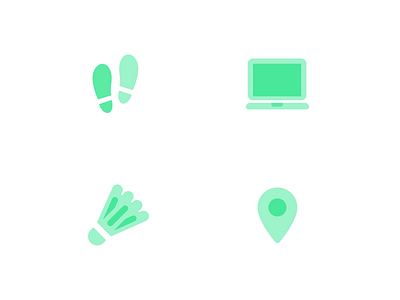 Duo-tone Icons badminton computer icons icons design iconset location steps